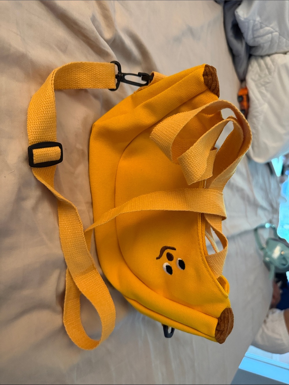 Kids Yellow Smiley Crossbody Bag